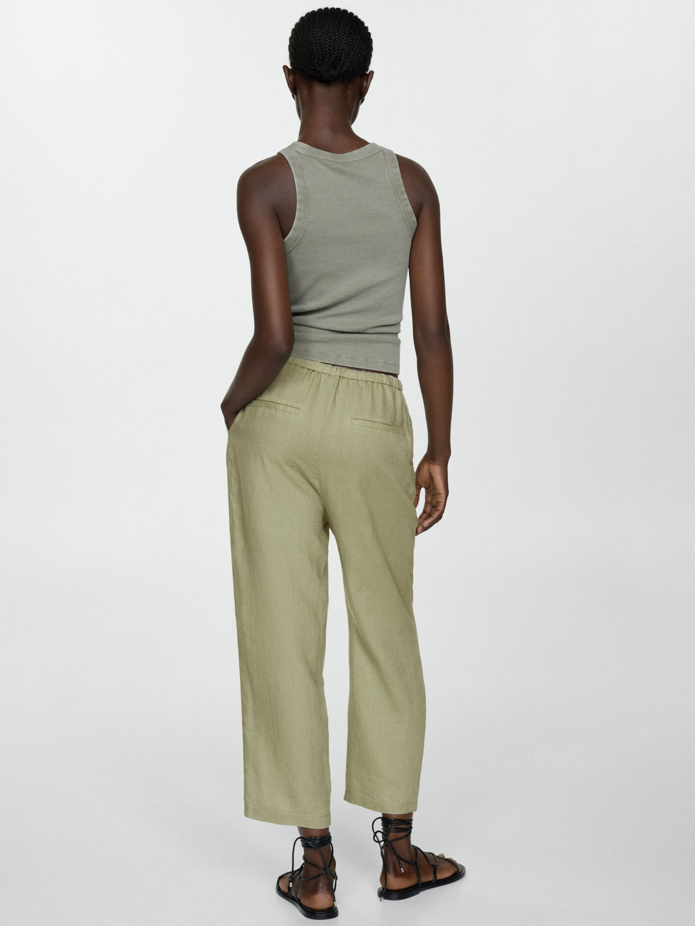 Штани MANGO Linen модель 67075724_43 Фото