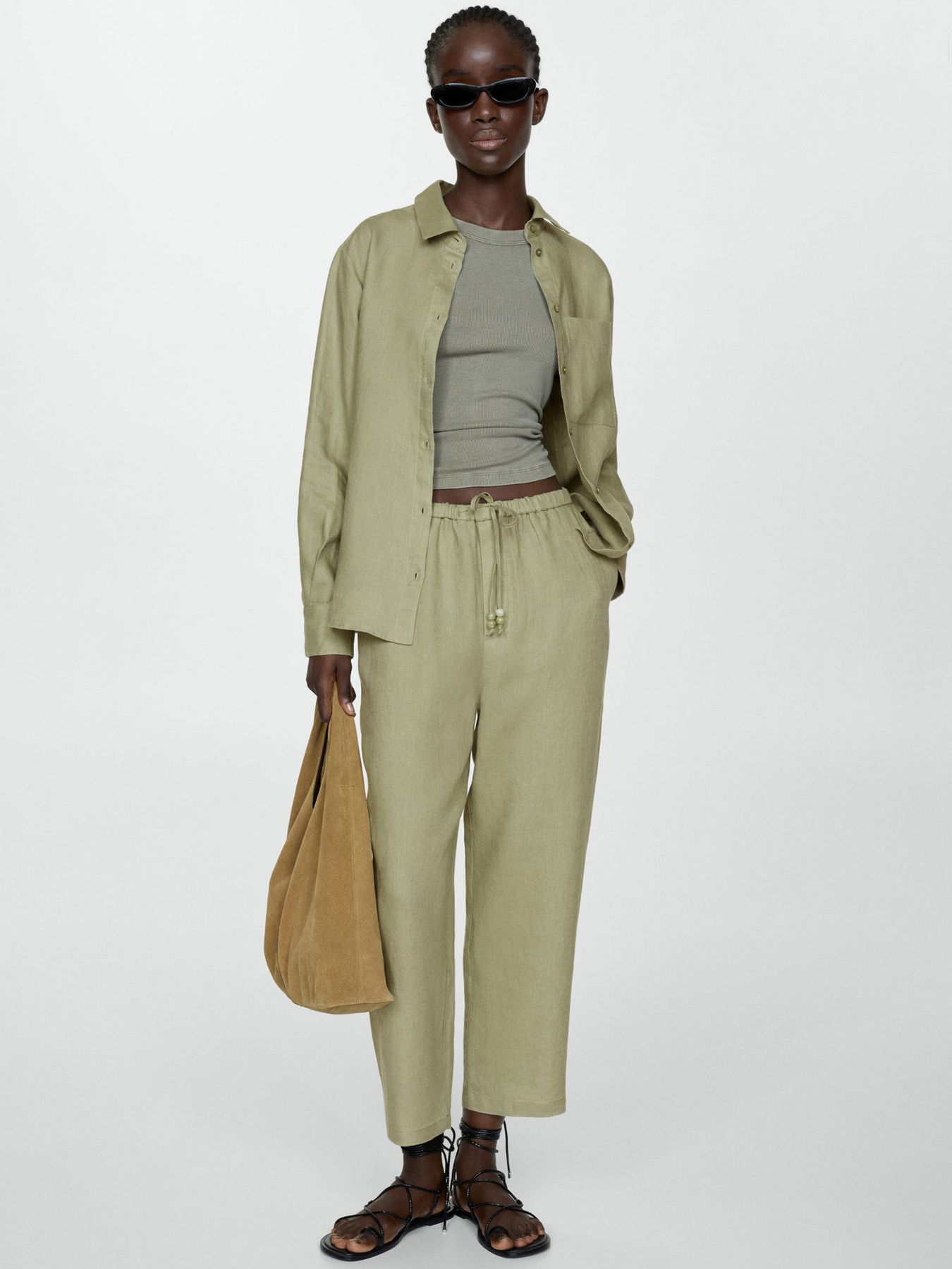 Штани MANGO Linen модель 67075724_43 Фото