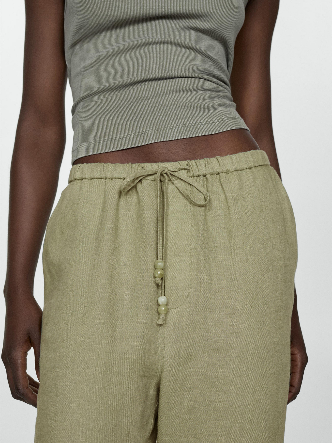 Штани MANGO Linen модель 67075724_43 Фото