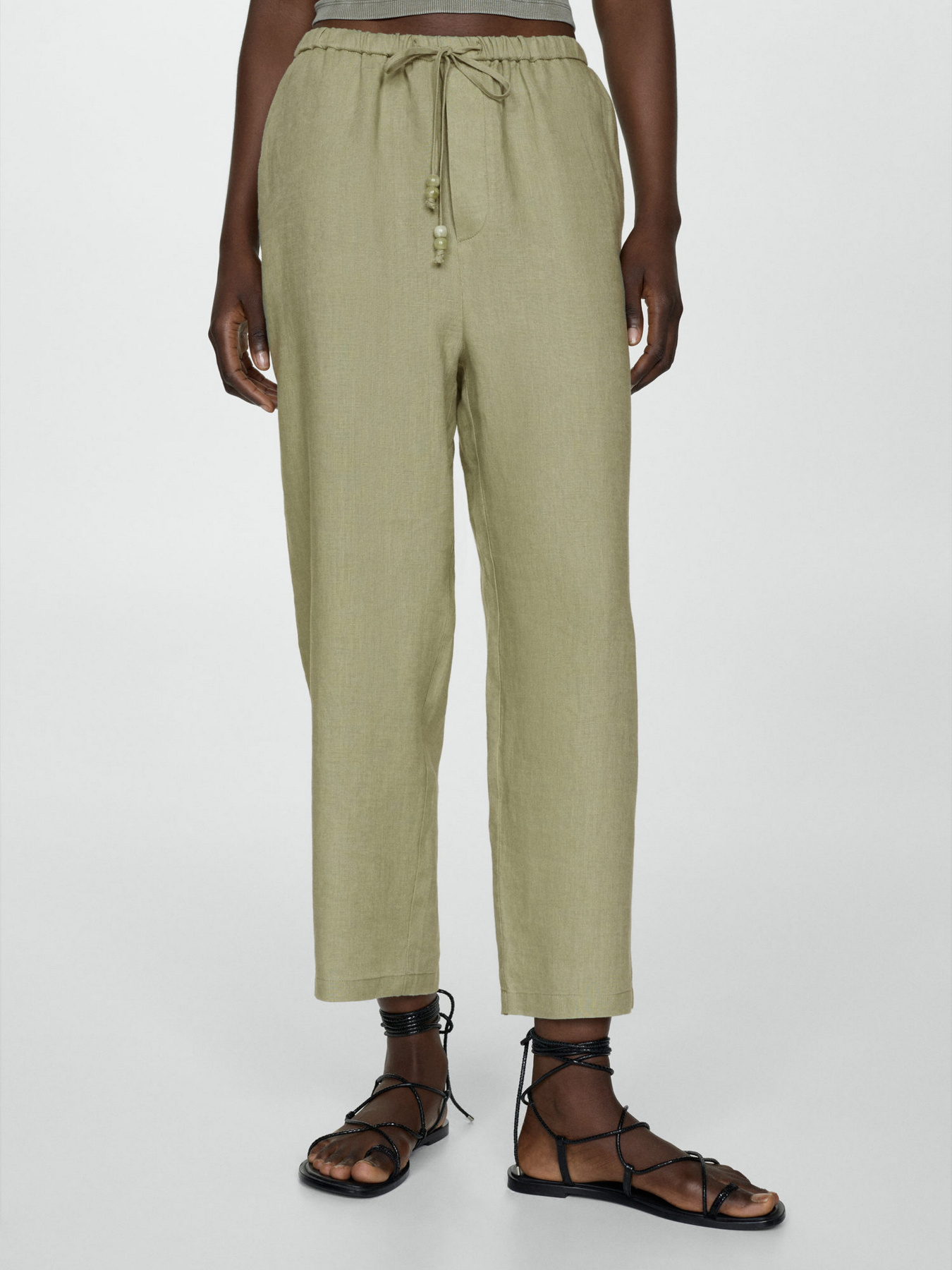 Штани MANGO Linen модель 67075724_43 Фото