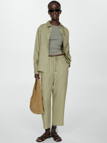 Штани MANGO Linen модель 67075724_43 Фото