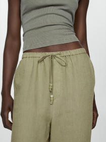 Штани MANGO Linen модель 67075724_43 Фото