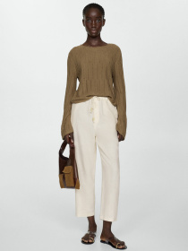 Штани MANGO LINEN модель 67075724_5 Фото