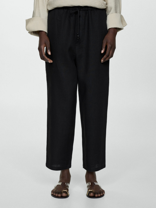 Штани MANGO Linen модель 67075724_99 Фото