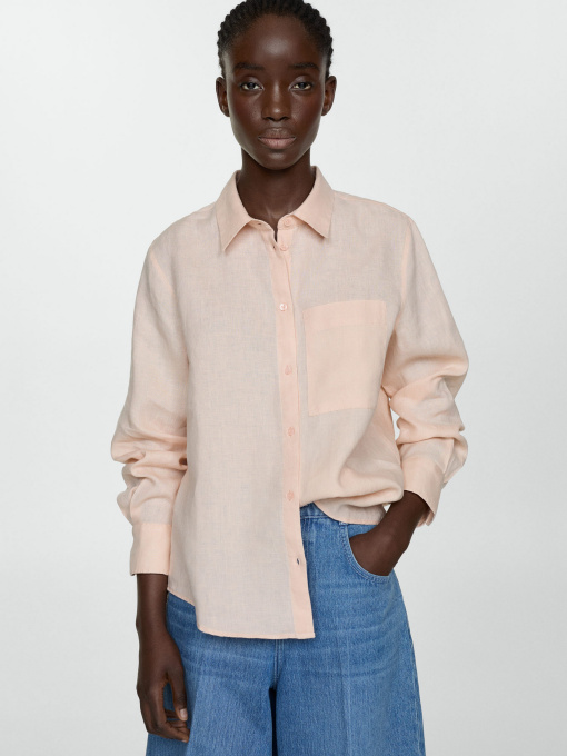 Сорочки MANGO Lino модель 67085722_83 Фото