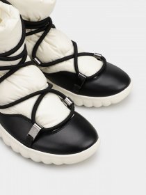 Ботинки и сапоги Moncler модель 12112091_білий з чорним Фото