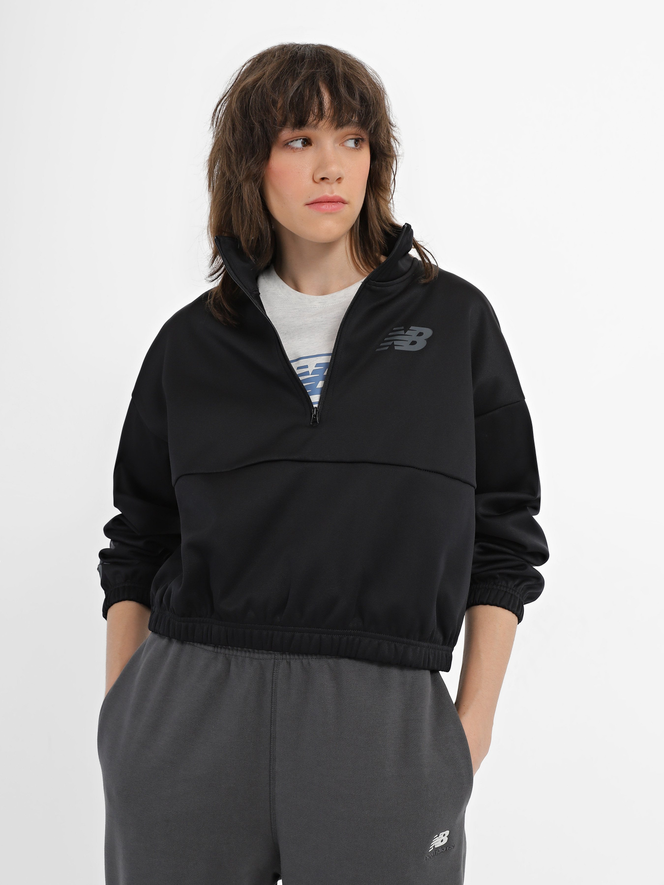 Худі та світшоти New Balance Performance модель WT33187BK Худі та світшоти New Balance Performance модель WT33187BK Фото