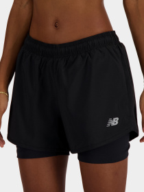 Шорти New Balance ESSENTIALS 2IN1 модель WS41225BK Фото