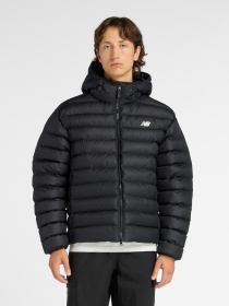 Куртки и дубленки New Balance HOODED PUFFER модель MO53500BK Фото