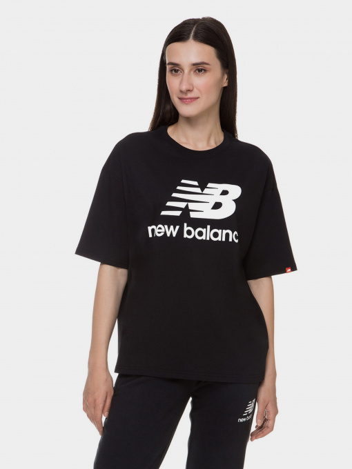 Футболки и поло New Balance Essentials Stacked Logo модель WT03519BK Фото