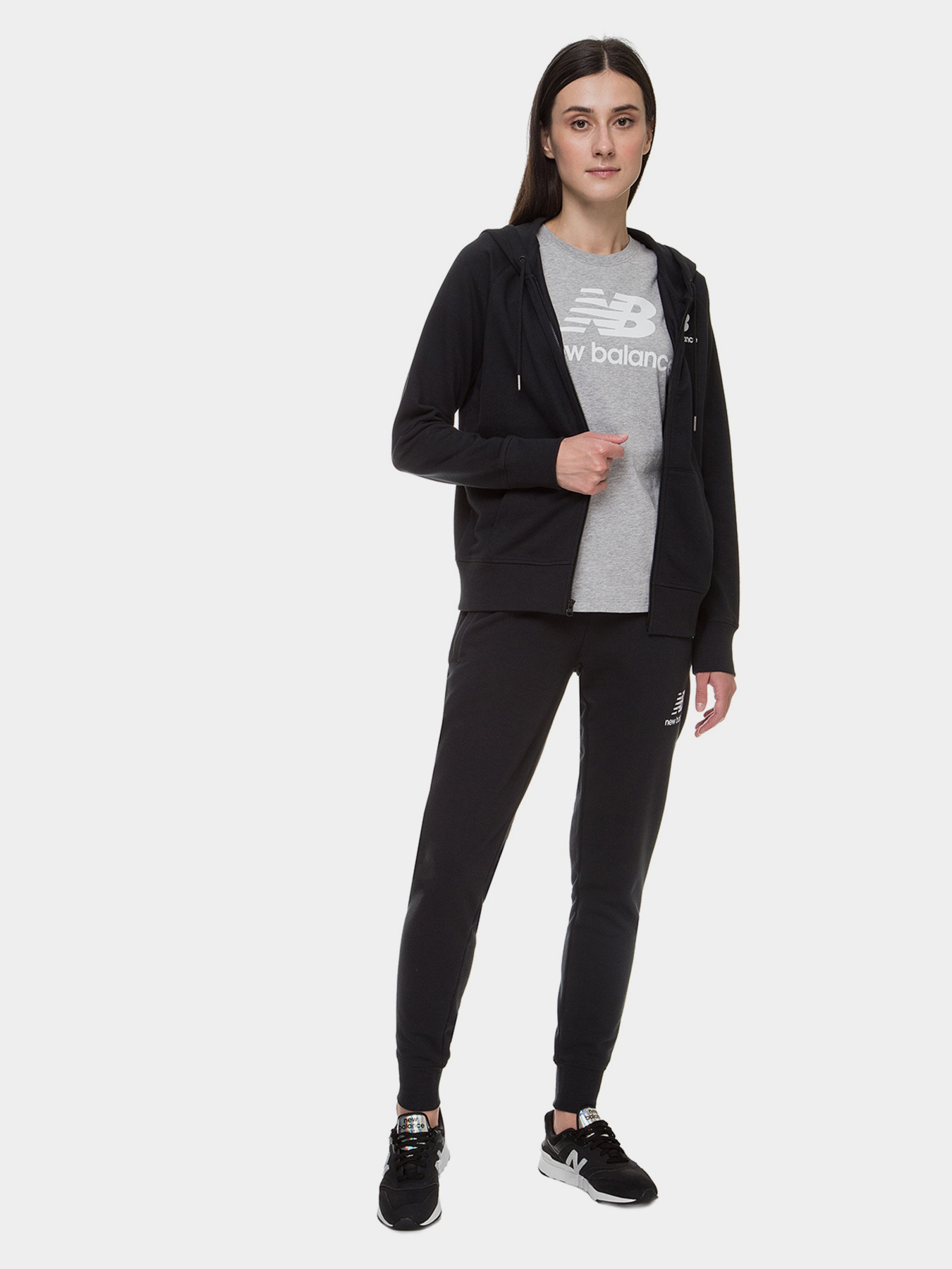 Худі та світшоти New Balance NB Essentials FZ Hoodie модель WJ03530BK Худі та світшоти New Balance NB Essentials FZ Hoodie модель WJ03530BK Фото
