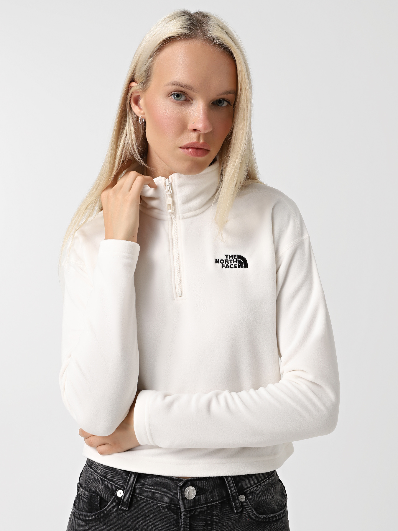 Худі та світшоти The North Face 100 Glacier Cropped ¼ Zip модель NF0A855N4HP1 Худі та світшоти The North Face 100 Glacier Cropped ¼ Zip модель NF0A855N4HP1 Фото
