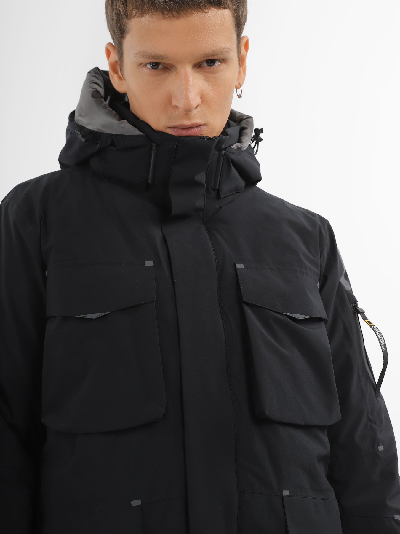 Куртки та дублянки National Geographic Iconic Explorer Hooded модель M121-01-530_чорний Фото