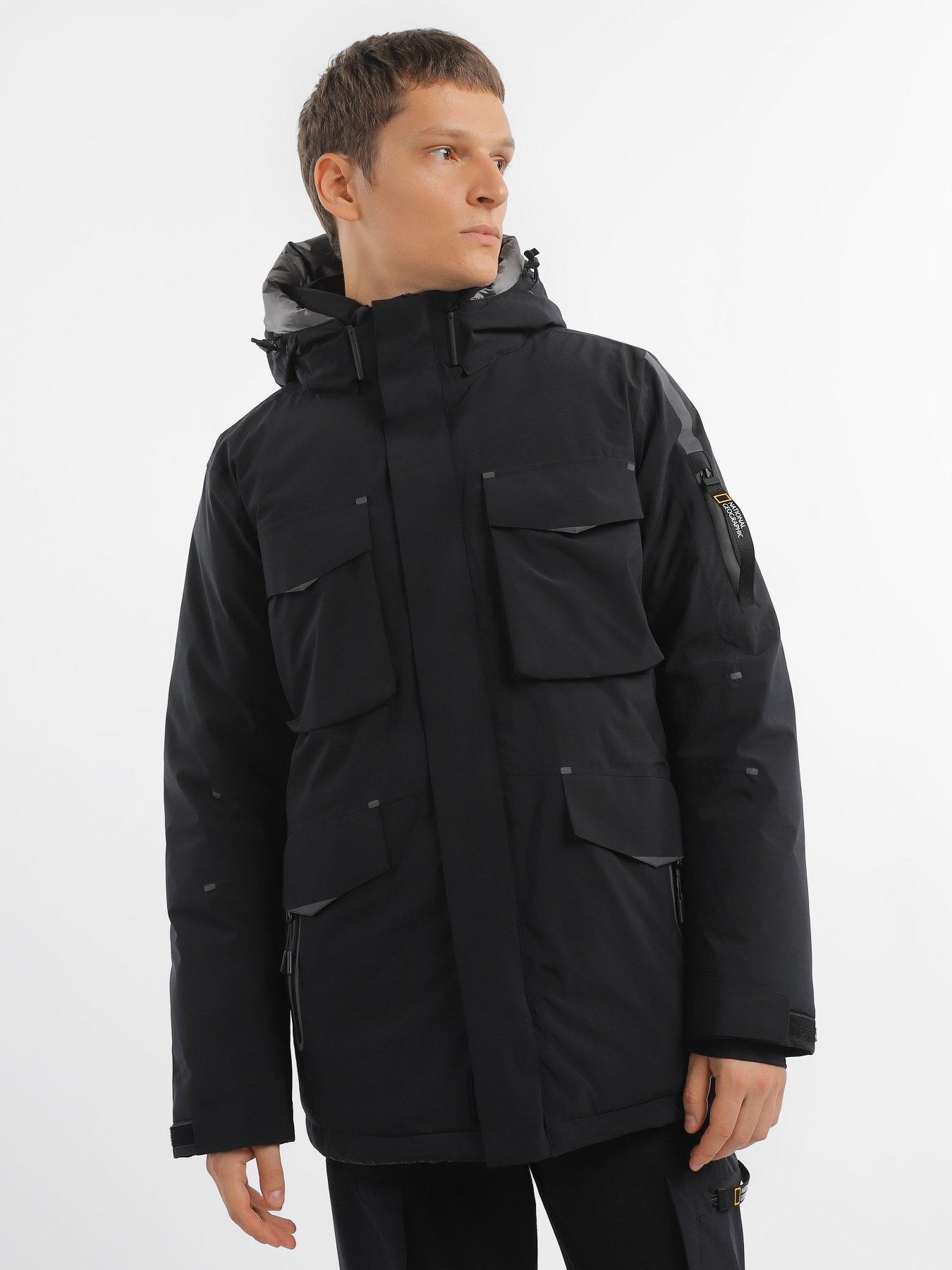 Куртки та дублянки National Geographic Iconic Explorer Hooded модель M121-01-530_чорний Фото