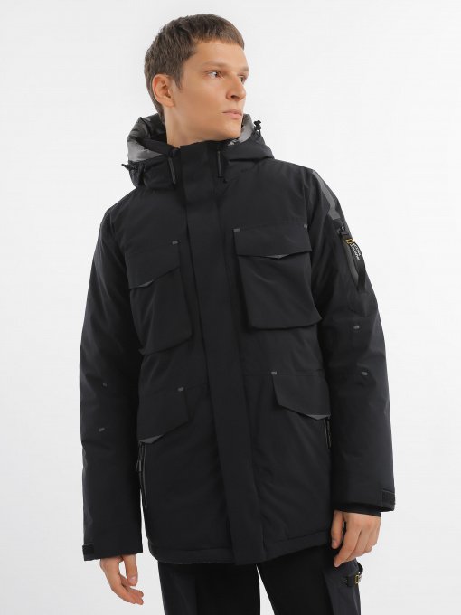 Куртки та дублянки National Geographic Iconic Explorer Hooded модель M121-01-530_чорний Фото