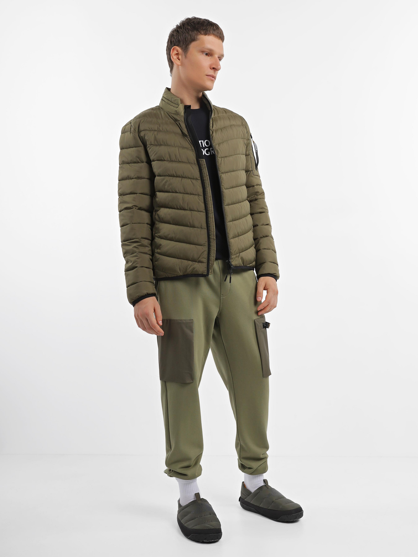 Куртки та дублянки National Geographic No Goose Puffer модель M221-01-121_оливковий Куртки та дублянки National Geographic No Goose Puffer модель M221-01-121_оливковий Фото