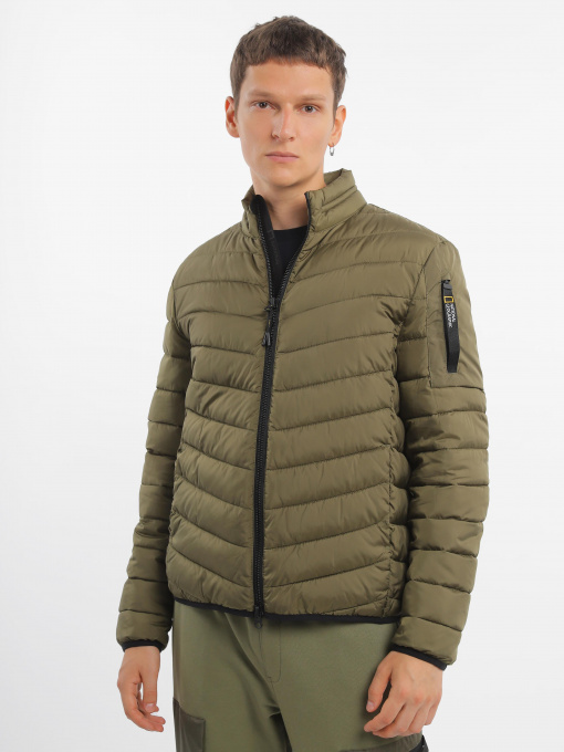 Куртки та дублянки National Geographic No Goose Puffer модель M221-01-121_оливковий Фото