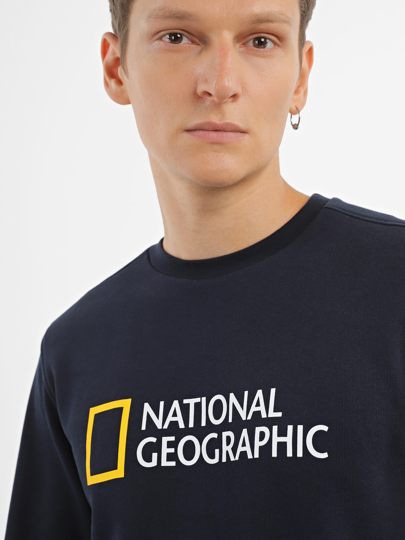 Худи и свитшоты National Geographic Foundation Big Logo Crew модель M999-02-814_синій Фото