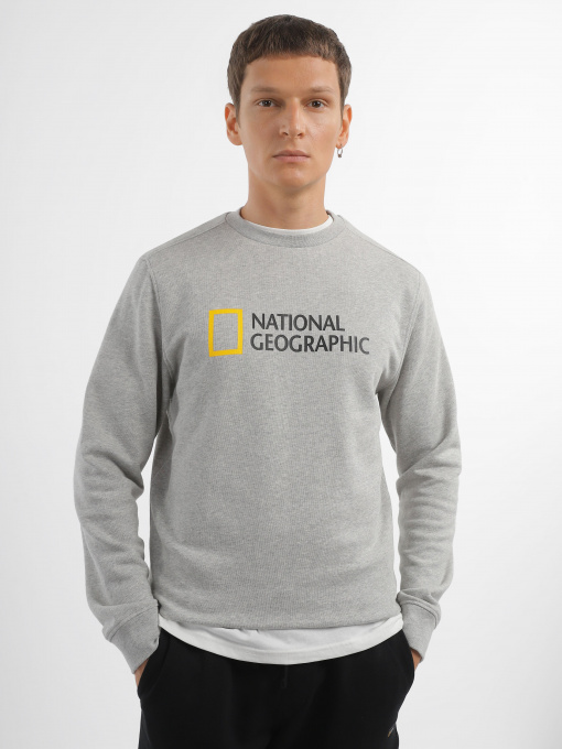 Худи и свитшоты National Geographic Foundation Big Logo Crew модель M999-02-814_сірий комб. Фото