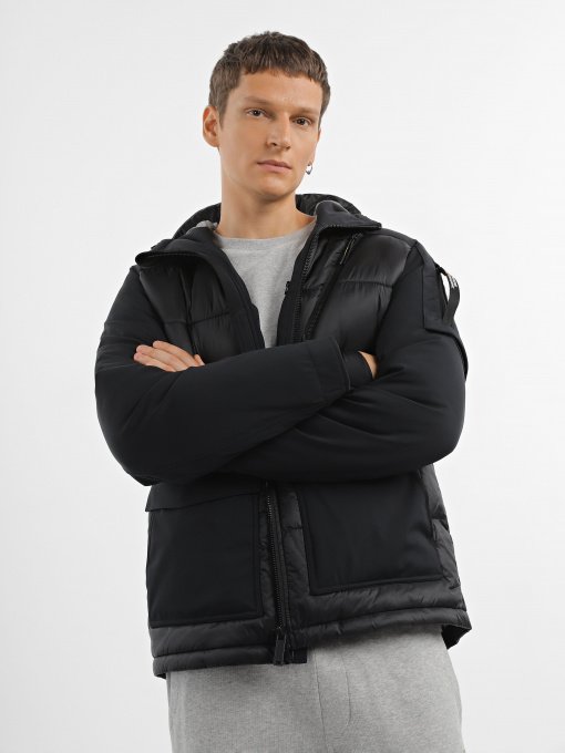 Куртки и дубленки National Geographic Re-Developed Hood Puffer модель M121-01-500_чорний Фото