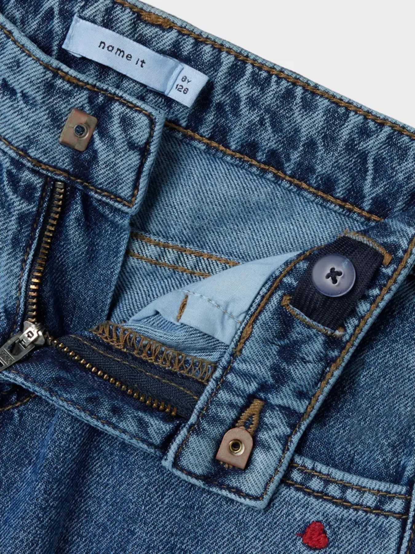 Джинсы Name it модель 13230795_Medium Blue Denim HEART Фото