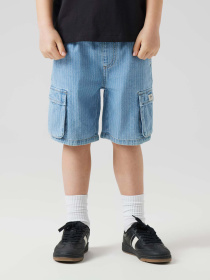 Шорты Name it модель 13240312_Light Blue Denim STRIPES Фото