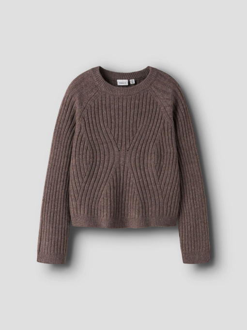 Свитры и кардиганы Name it RIKINE LS SHORT KNIT PULLOVER модель 13244623_Coffee Quartz Фото