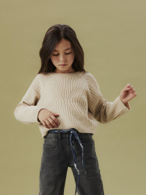 Свитры и кардиганы Name it RIKINE LS SHORT KNIT PULLOVER модель 13244623_Doeskin Фото