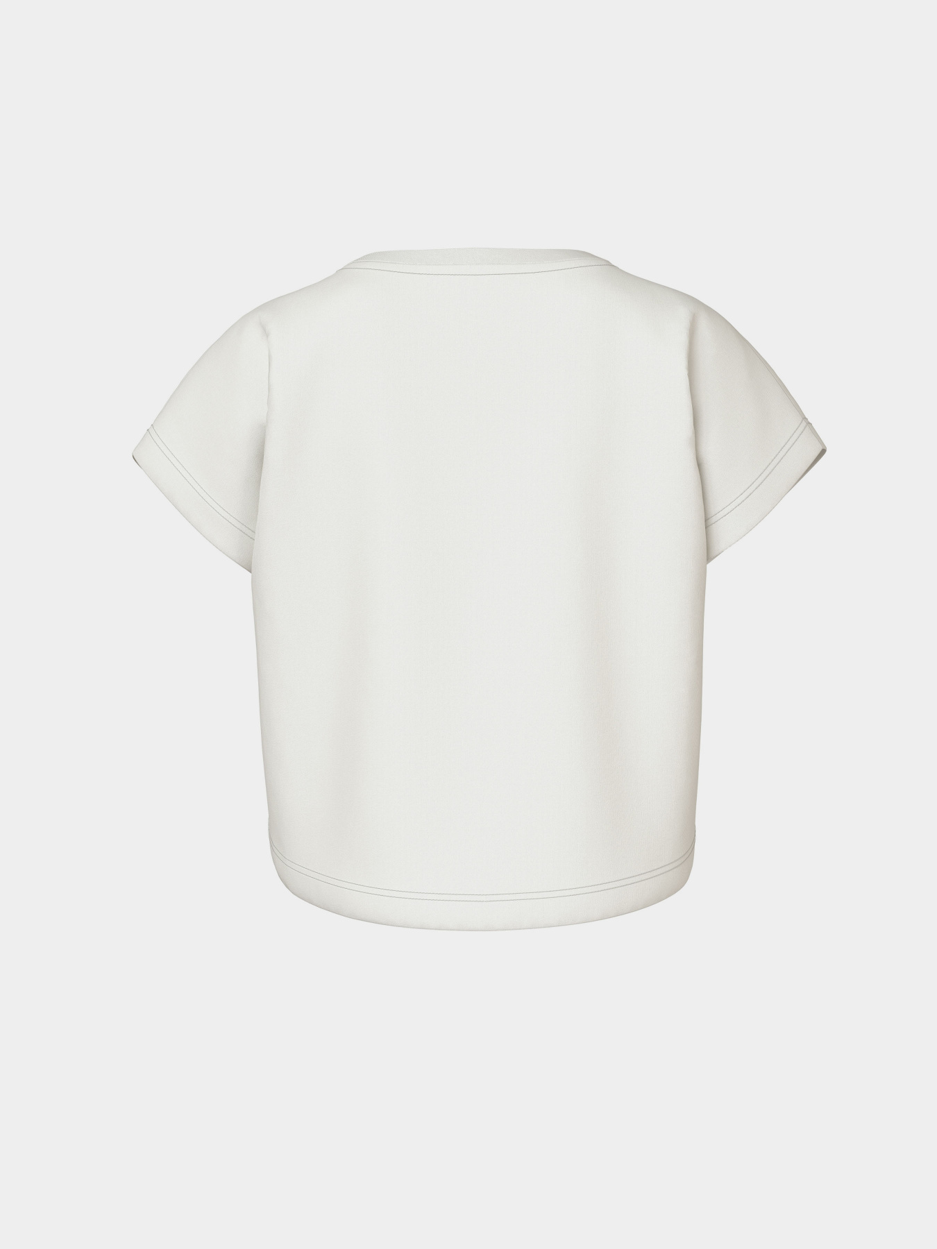 Футболки і поло Name it VILMA CAPSL CROP TOP модель 13215793_Cloud Dancer SALTY BUT SWE Фото