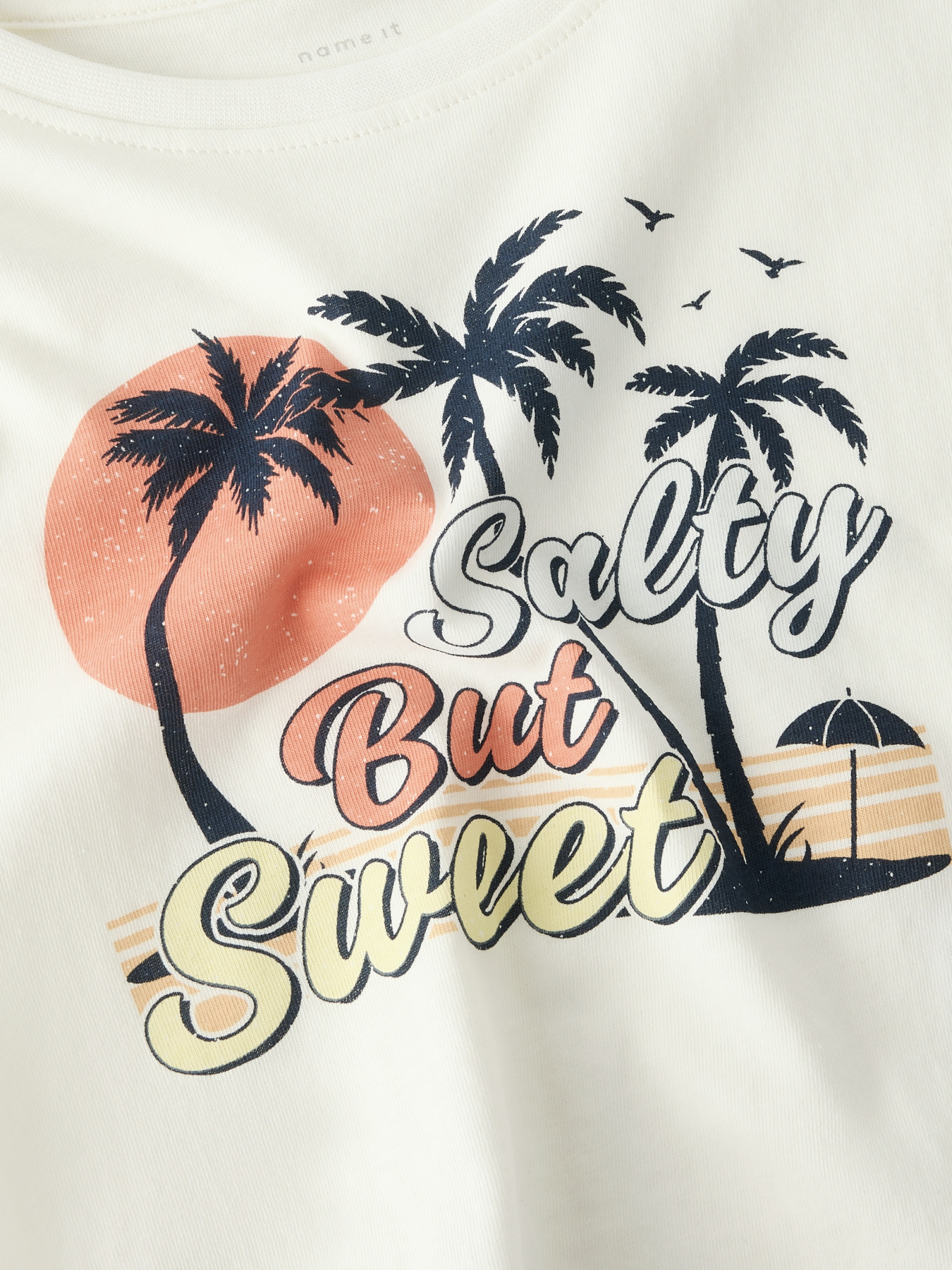 Футболки і поло Name it VILMA CAPSL CROP TOP модель 13215793_Cloud Dancer SALTY BUT SWE Фото