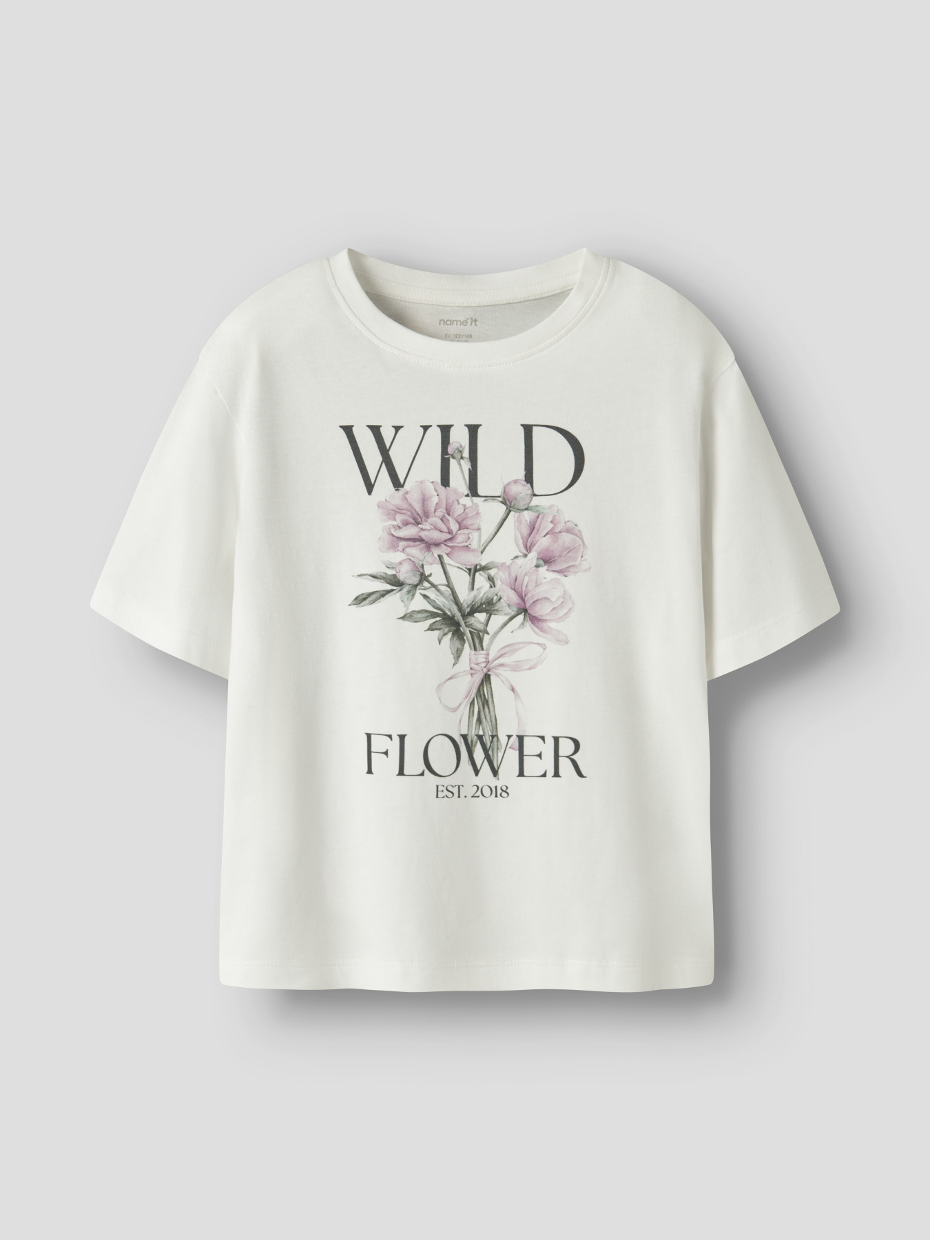 Футболки і поло Name it VOTEA SS NREG TOP модель 13239156_Cloud Dancer Wild Flower Фото