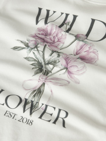 Футболки і поло Name it VOTEA SS NREG TOP модель 13239156_Cloud Dancer Wild Flower Фото