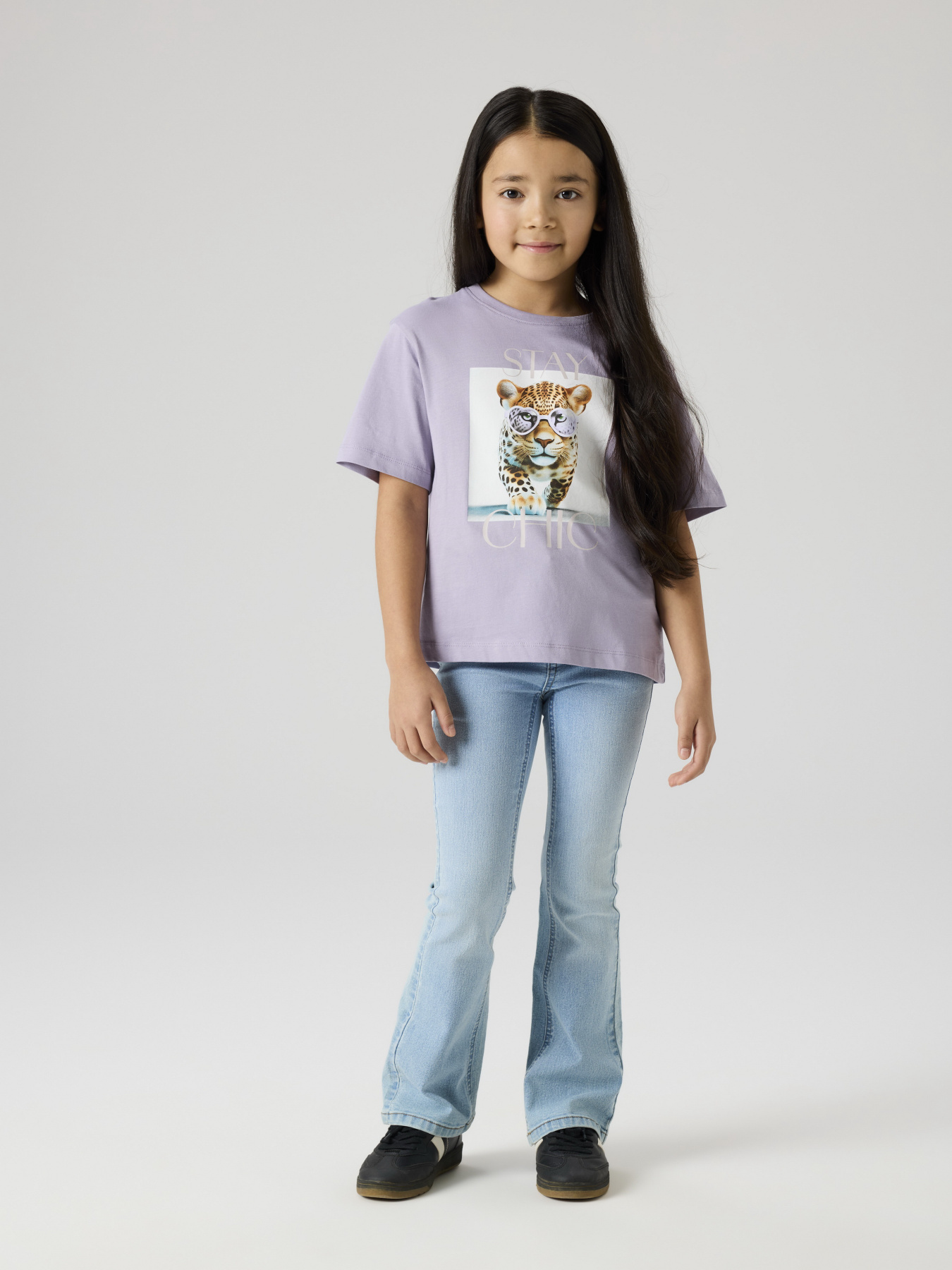 Футболки и поло Name it VOTEA SS NREG TOP модель 13239156_Lavender Gray Stay Chic Фото