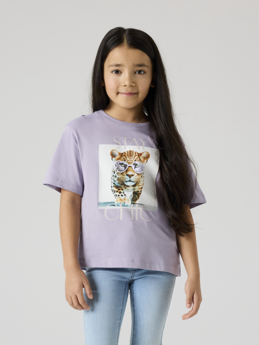 Футболки і поло Name it VOTEA SS NREG TOP модель 13239156_Lavender Gray Stay Chic Фото