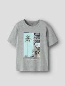 Футболки і поло Name it VAGNO SS LOOSE TOP модель 13224966_Grey Melange The Sun Фото