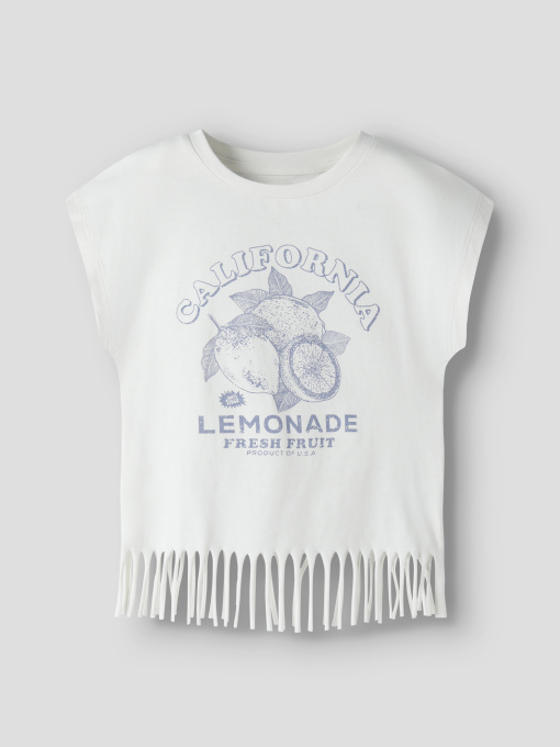 Футболки і поло Name it VALONE CAPSL SHORT TOP модель 13228185_Cloud Dancer Lemonade Фото