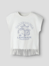 Футболки і поло Name it VALONE CAPSL SHORT TOP модель 13228185_Cloud Dancer Lemonade Фото