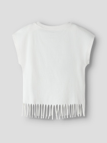 Футболки і поло Name it VALONE CAPSL SHORT TOP модель 13228185_Cloud Dancer Lemonade Фото