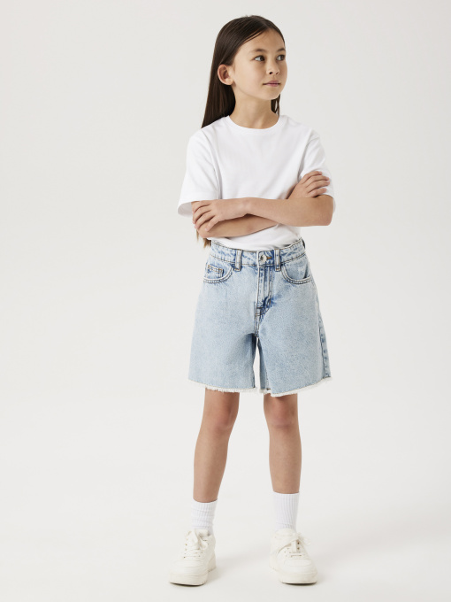 Шорти Name it BELLA WIDE DNM SHORTS модель 13240207_Light Blue Bleached Denim Фото