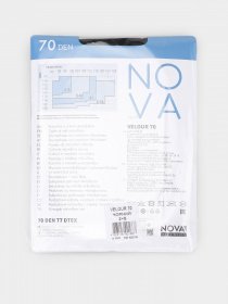 Колготи Nova модель NOVA Velour 70 чорний Фото