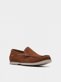 Слипоны и мокасины Clarks Noonan Step Cola Suede модель 26159474 Фото