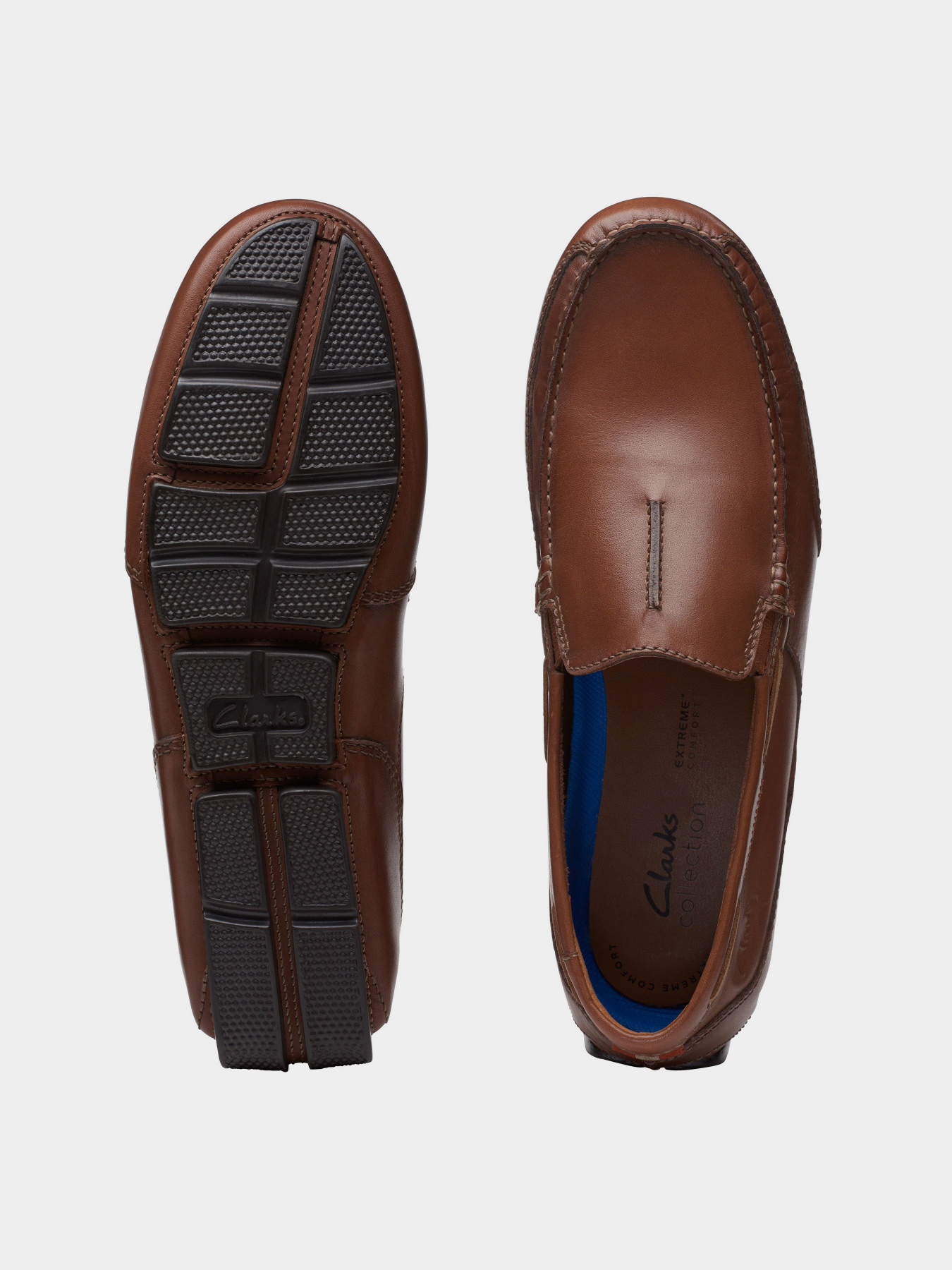Сліпони та мокасини Clarks Markman Seam Tan Leather модель 26171568 Фото