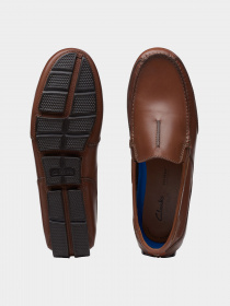 Сліпони та мокасини Clarks Markman Seam Tan Leather модель 26171568 Фото