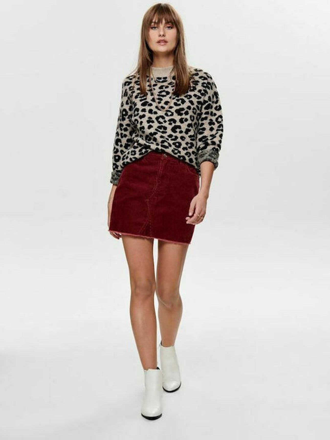 Спідниці Only модель 15185138_т.бордовий Фото