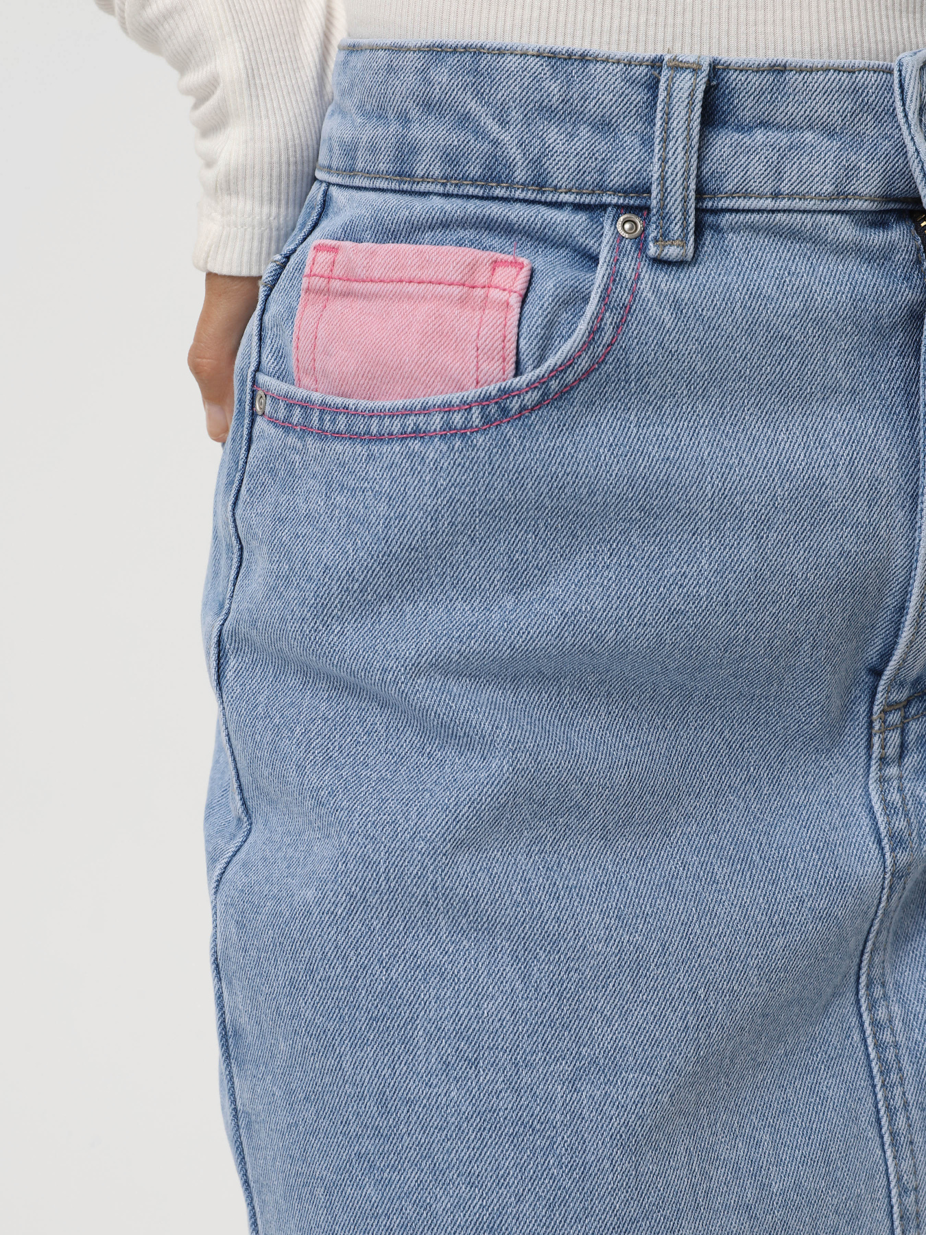 Юбки Only модель 15330818_Light Blue Denim PINK Фото