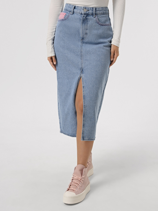 Юбки Only модель 15330818_Light Blue Denim PINK Фото