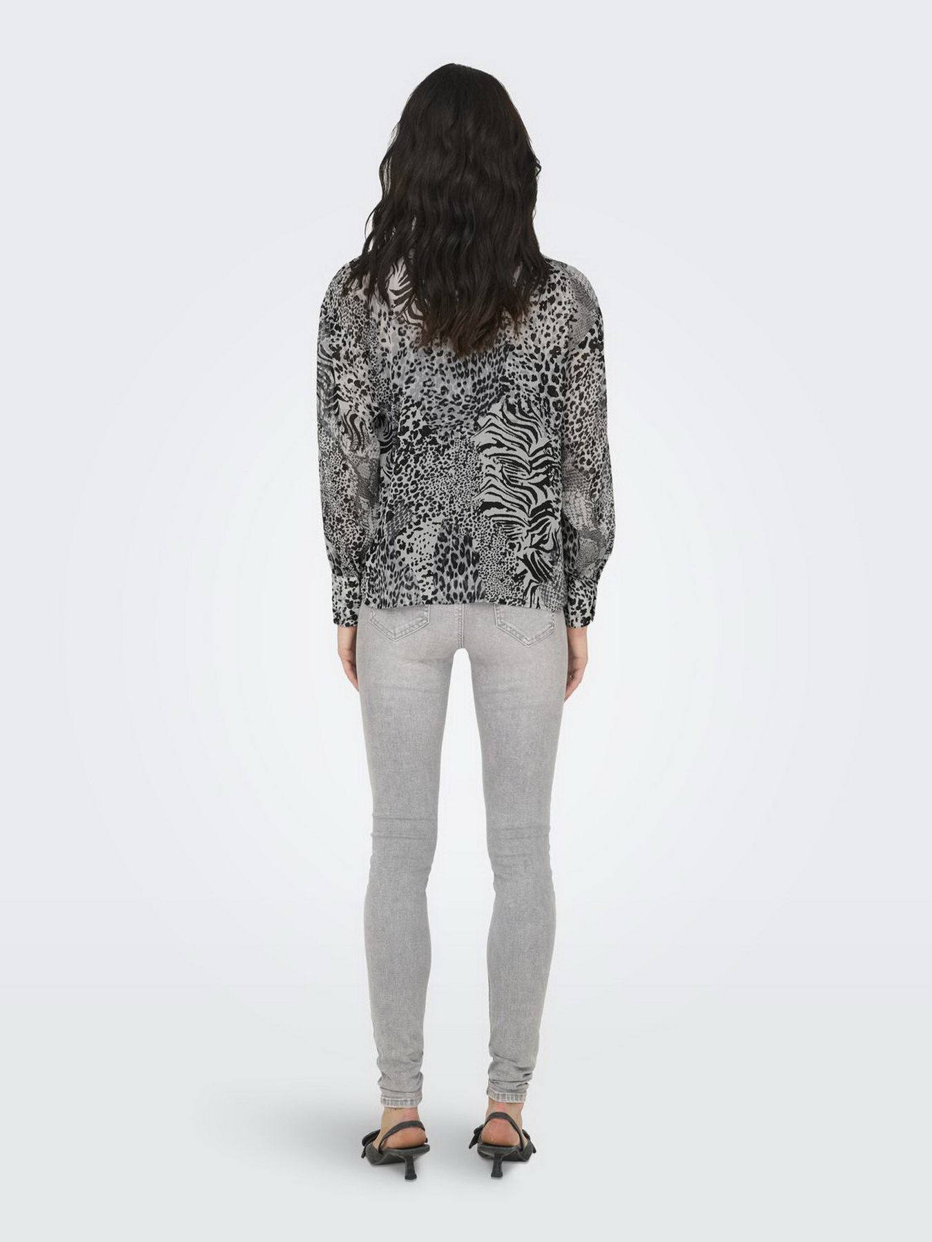 Сорочки Only модель 15329222_Gray Violet Ranch animal Фото
