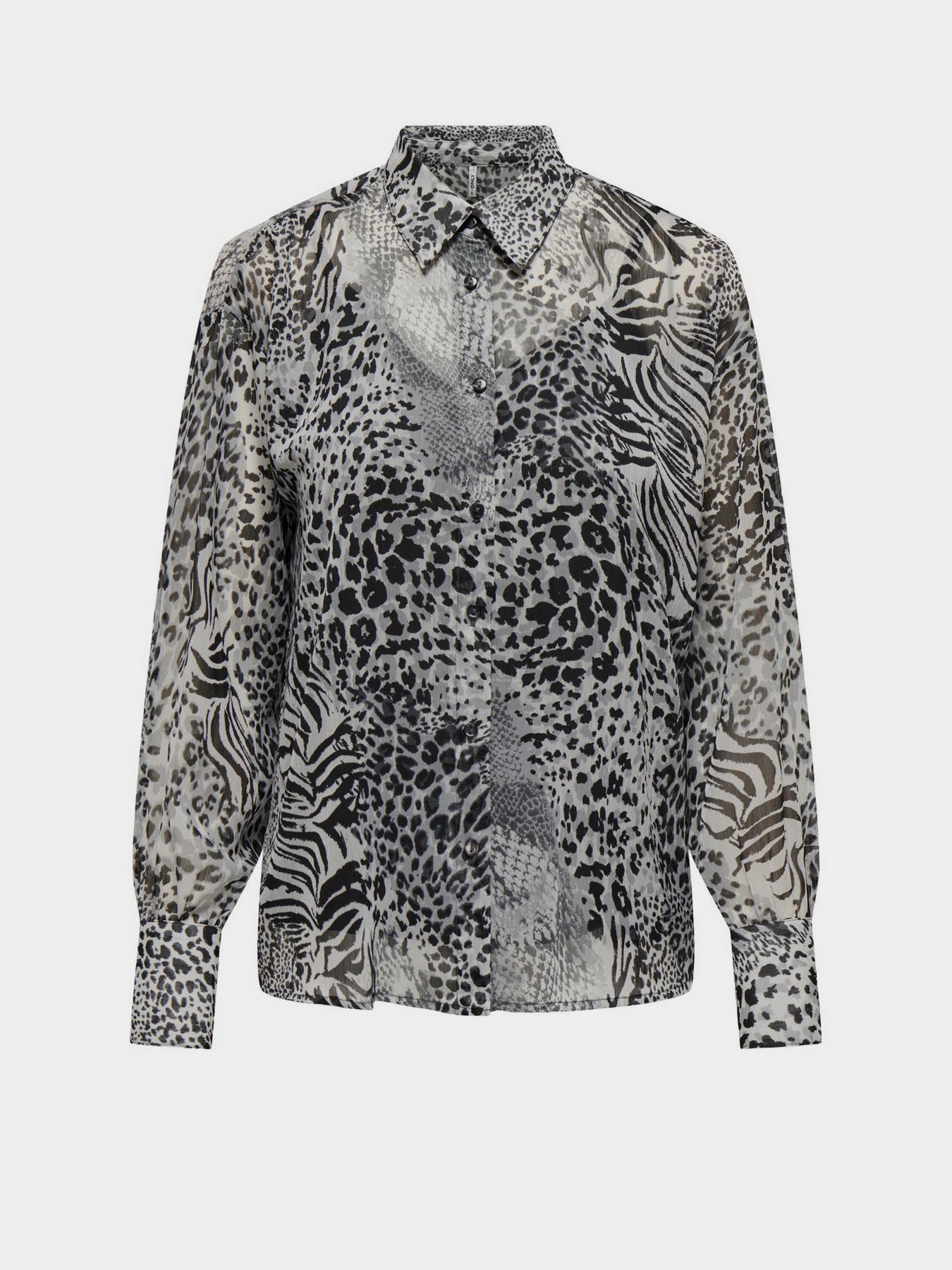 Сорочки Only модель 15329222_Gray Violet Ranch animal Фото