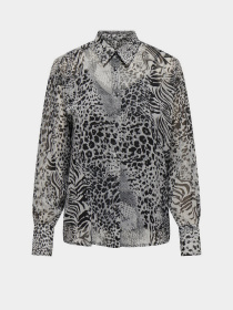 Сорочки Only модель 15329222_Gray Violet Ranch animal Фото
