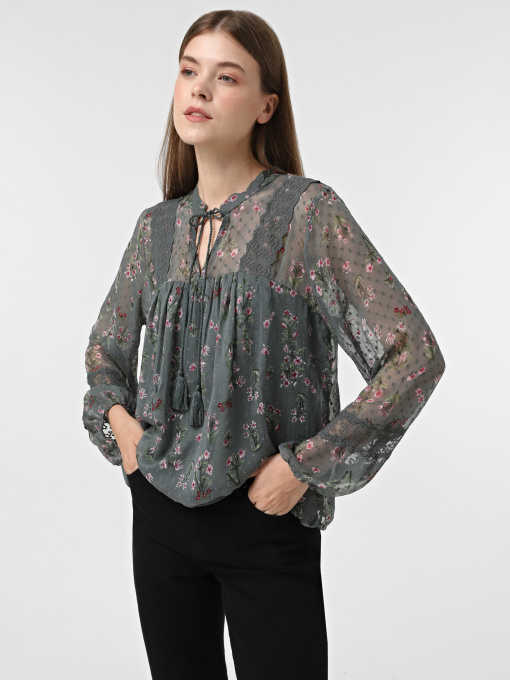 Сорочки Only модель 15303600_Balsam Green LIGHT PINK FL Фото